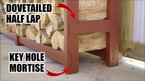 Dovetailed Halflap Keyhole Mortise and Tenon Firewood Racks