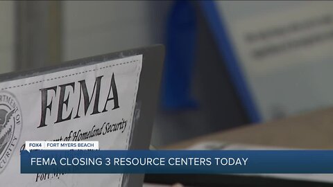 FEMA Disaster Recovery Centers closing including Fort Myers Beach