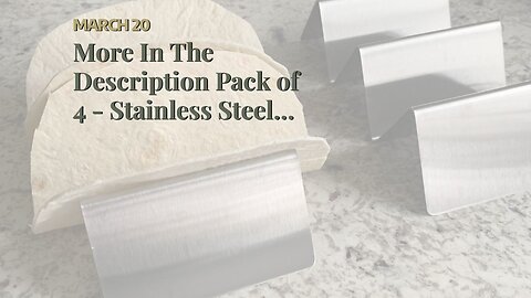 More In The Description Pack of 4 - Stainless Steel Taco Holder Stand - Truck Tray Style - Each...