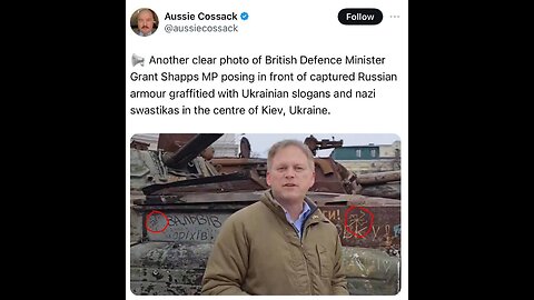 The British Secretary of Defense Grand Shapps is in Kiev filming cringe videos.