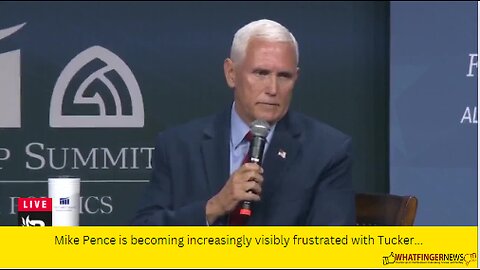 Mike Pence is becoming increasingly visibly frustrated with Tucker...