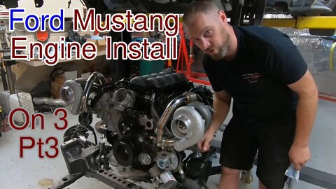 Engine Install Begins, Ford mustang Coyote TT Build PT3