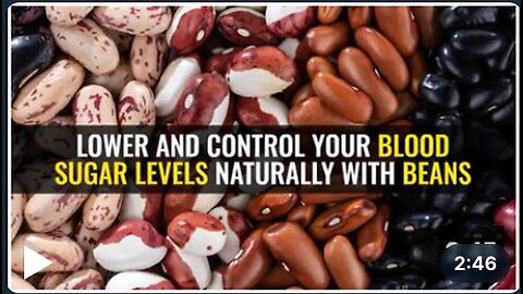 Lower and control your blood sugar levels naturally with beans