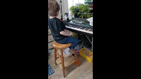 Child plays keyboard, Diary of a Mom to her son