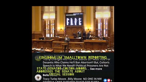 Colton Moore addressing the Georgia Senate floor!