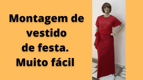 Montagem de um vestido de festa