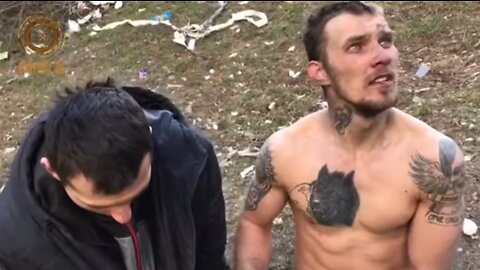 Ukraine: Captured "AZOV" Nazis not so brave with Chechens around