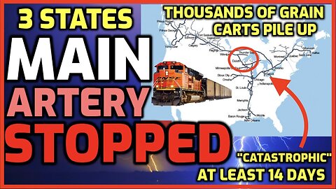 ALL Shipments STOPPED - MAIN Artery for USA - Railways SHUT DOWN - Cars PILING UP!