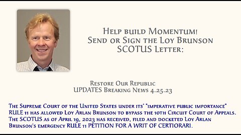 LOY BRUNSON -Case #22-1028 RULE 11 SCOTUS MAY 24 2023- NINO 5 19 2023