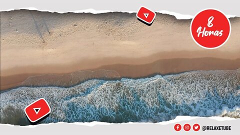 🎧 RUÍDO DAS ONDAS DO MAR COM VISTA AÉREA DA PRAIA DE COPACABANA NO RIO DE JANEIRO 🕒 8 HORAS