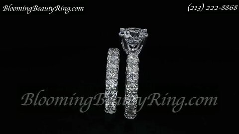 4 Engagement Ring Sets With Different Size Accent Diamonds