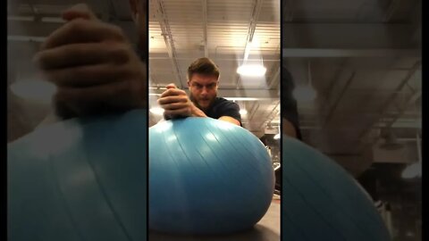 Ab exercise challenge with stability ball