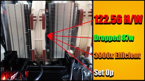 RYZEN 3900X CPU Mining Setup Better Efficiency Settings