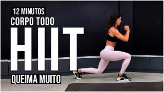 11 Min de HIIT INTENSO | QUEIME MUITA CALORIA | Corpo Todo | Em Casa | Sem Equipamento