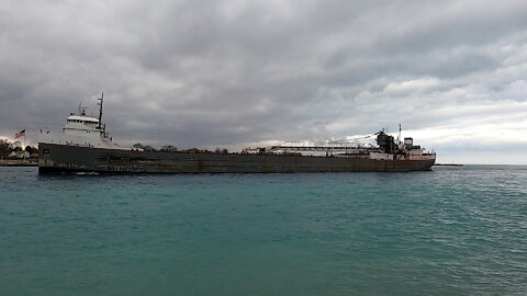 Michipicoten Bulk Carrier Cargo Ship In The St Clair River