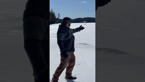 Snow covered lake #ice#lake#bluesky#freshair #quiet #warmsun#toilet-paper