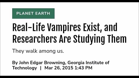 Real Life Vampires Exist And Researchers Study Them Paranormal News