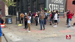 Protesters Gathered Near Jacob Gardner's Business