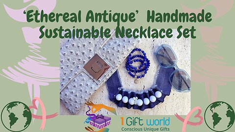 ‘Ethereal Antique’ Handmade Sustainable Necklace Set, Vital 85% Recycling, #shorts #DenimTrend