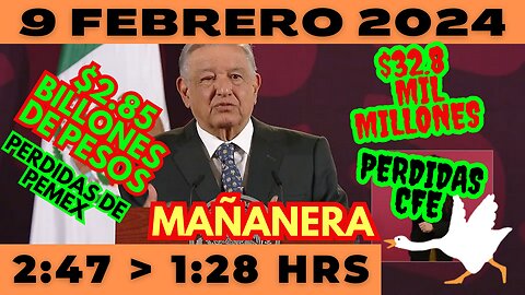 💩🐣👶 AMLITO | Mañanera *Viernes 09 de febrero 2024* | El gansito veloz 2:47 a 1:28.