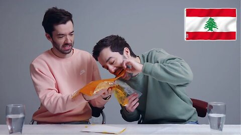 Twins Taste-Trying Lebanese Snacks