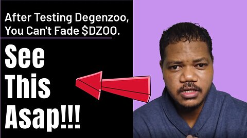 If You Watch This Degenzoo Testnet Video, You Will Never Fade Upcoming $DZOO. 1000X Potential?