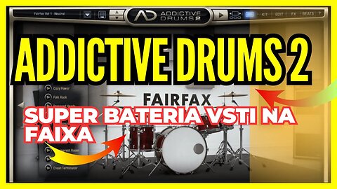 ADDICTIVE DRUMS 2 Bateria Incrivel PROJETO STUDIO video 003 #studiodynna #produçãomusical