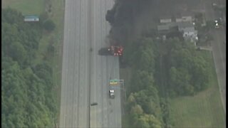 Vehicle fire closes Route 8 in both directions between Howe and Tallmadge avenues