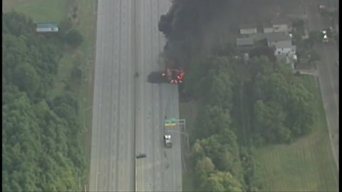 Vehicle fire closes Route 8 in both directions between Howe and Tallmadge avenues