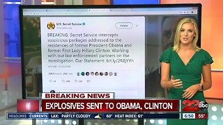 Explosives sent to Obama, Clinton