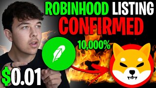 SHIBA INU COIN ROBINHOOD LISTING THIS WEEK 🔥 SHIB PRICE PREDICTION 🚨