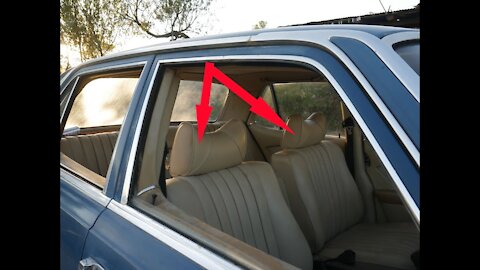 Mercedes Benz W116 - How to remove the front headrest tutorial