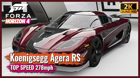 Koenigsegg Agera RS - Fastest Lap 278 mph | Forza Horizon 4