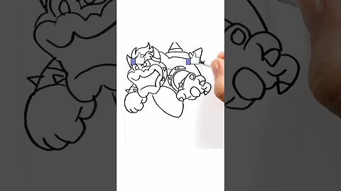 How to draw and paint Bowser, the villain from Super Mario