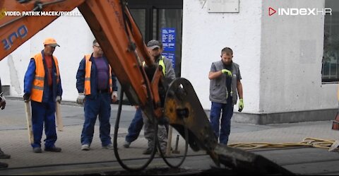 Popravlja se tramvajska pruga na Trgu bana Josipa Jelačića