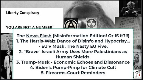 Liberty Conspiracy LIVE 8-14-24! Misinformation of Harris? Palestinians as Human Shields, INFLATION