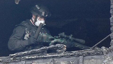 Police find multiple guns including a sniper rifle after fire at flat in Salford