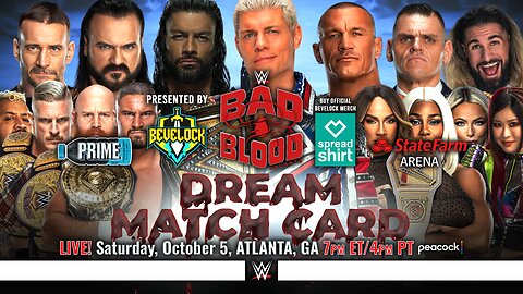 WWE Bad Blood 2024 - Dream Match Card [v2]