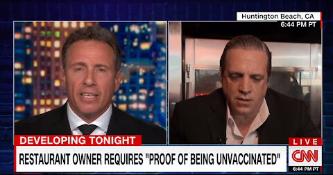 The real ending of CNN´s Cuomo interviewing Tony Roman (Owner of the anti-vaxx-mask restaurant)