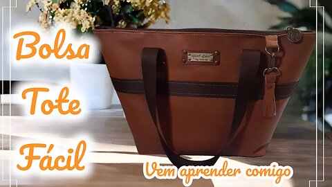 Como Fazer Bolsa Tote Fácil e Rápido. Costura para Iniciantes.