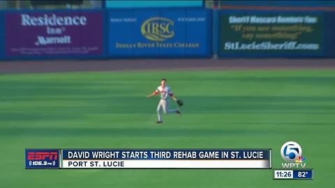 David Wright makes 3rd rehab start in Port St. Lucie