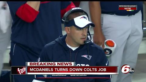 Josh McDaniels changes his mind, will not take job as Colts head coach