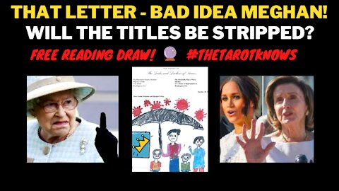 MEGHAN'S TOE CURLING INFURIATING LETTER TO PELOSI! WILL HARRY AND MEGHAN'S TITLES BE STRIPPED?