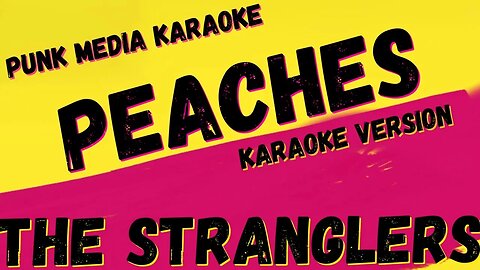 THE STRANGLERS ✴ PEACHES ✴ KARAOKE INSTRUMENTAL ✴ PMK