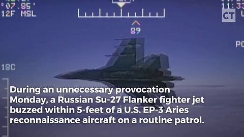 Military Releases Video Of Russian Fighters Aggressive Maneuver