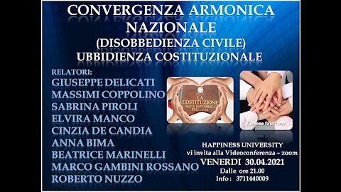 CONVERGENZA ARMONICA NAZIONALE, DISOBEDIENZA CIVILE 30.04.2021