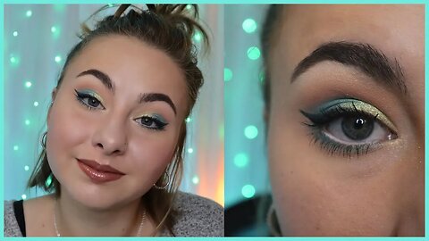 SUPER SHOCK EYESHADOWS SEA GREEN MAKEUP LOOK | Colorful Everyday Makeup Look