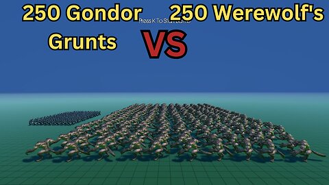 250 Gondor Grunts Versus 250 Werewolf's || Ultimate Epic Battle Simulator