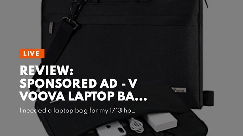 Review: Sponsored Ad - V Voova Laptop Bag 14 15 15.6 inch Carrying Case with Shoulder Strap,Sli...