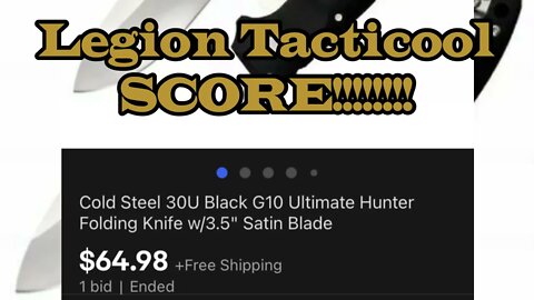 I won a Cold Steel Ultimate Hunter on eBay for 65 bucks! New!